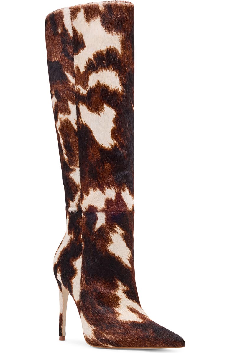Steve Madden Nitro Genuine Calf Hair Knee High Boot, Main, color, Brown Multi