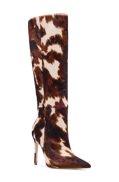 Steve Madden Nitro Genuine Calf Hair Knee High Boot In Brown