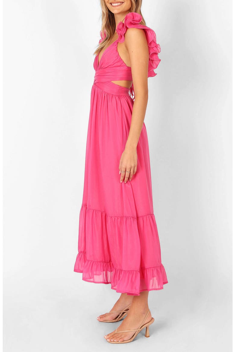 Bonito Ruffle Maxi Dress, Alternate, color, BERRY