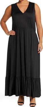 BY DESIGN Alba Deep V Maxi Dress