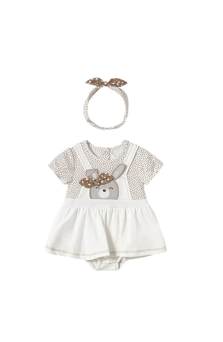 Mayoral Knit Bunny Outfit Set, Main, color, White