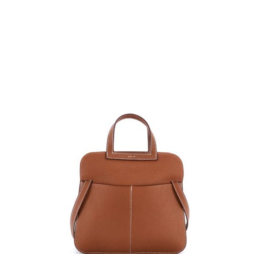 Pre-owned Hermes Hermes Halzan Bag Clemence 25 In Gold