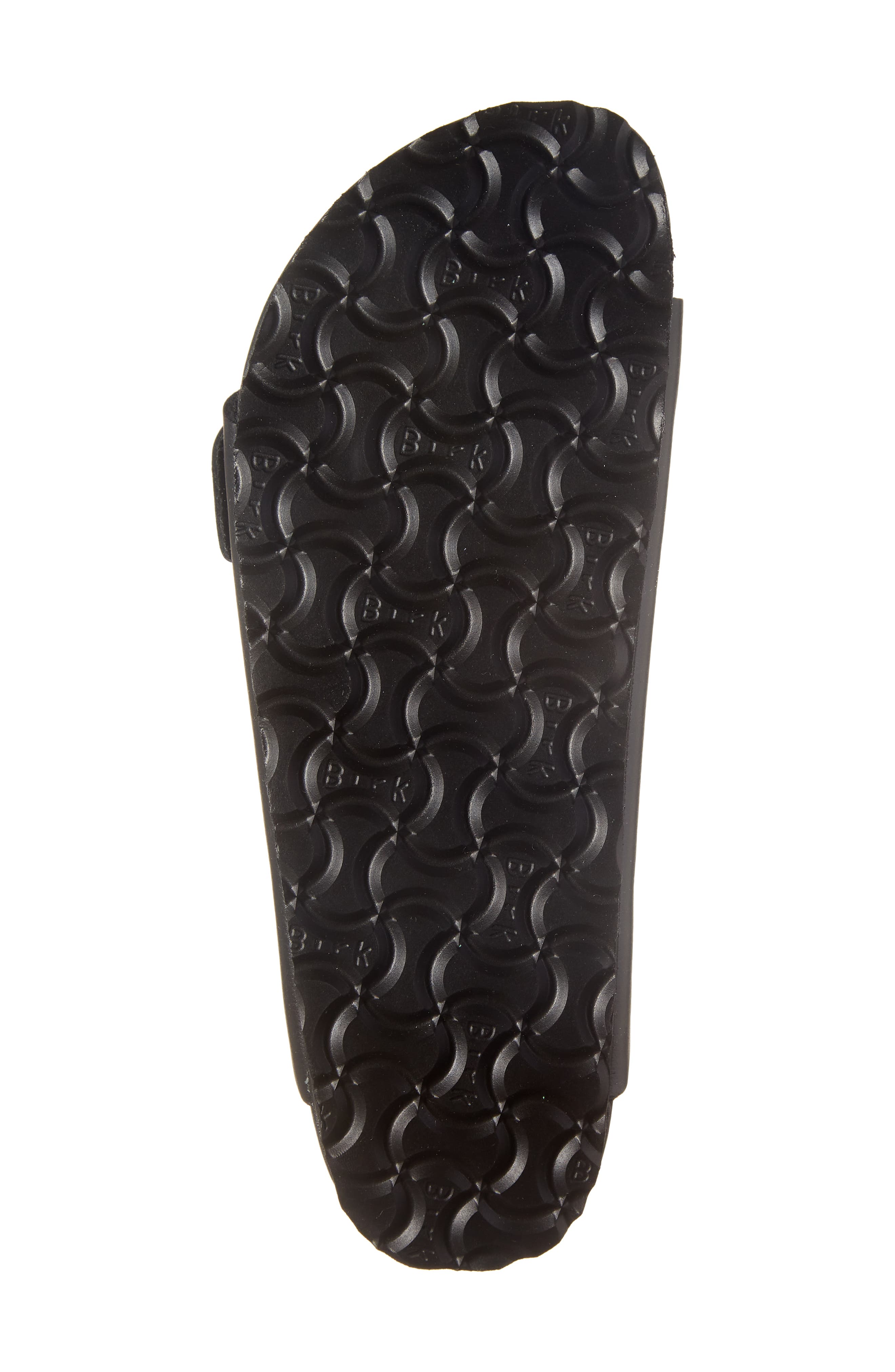 Birkenstock Arizona Exquisite Leather Slide Sandal, Alternate, color, Black