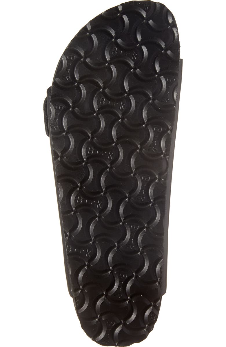 Birkenstock Arizona Exquisite Leather Slide Sandal, Alternate, color, Black