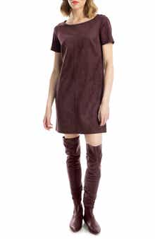 MAX STUDIO Faux Suede Shift Dress