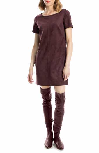 MAX STUDIO Faux Suede Shift Dress