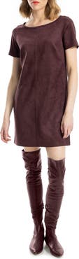 MAX STUDIO Faux Suede Shift Dress