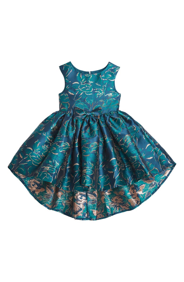 Pippa & Julie Floral Brocade High-Low Dress, Main, color, 