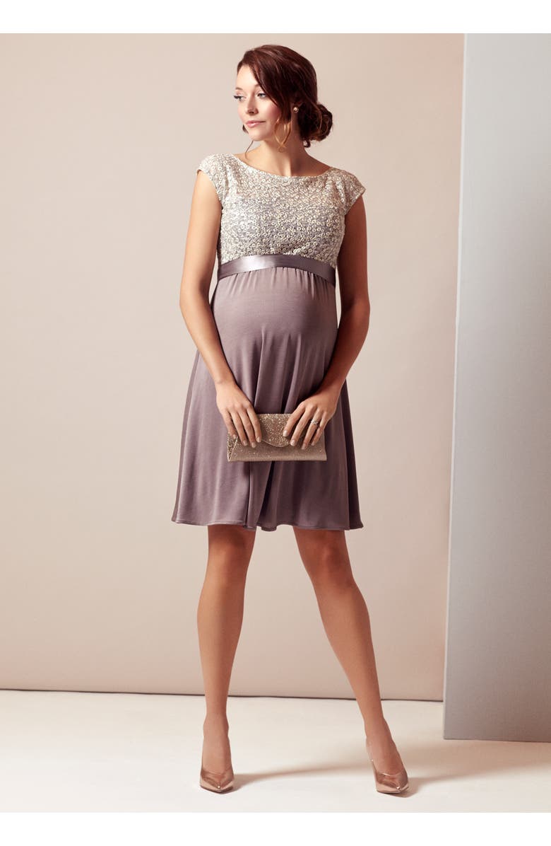 Tiffany Rose Maternity Mia Maternity Dress, Alternate, color, Dusky Truffle