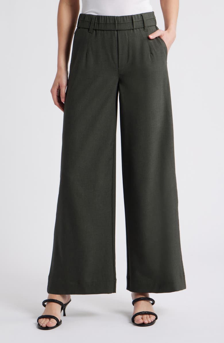 Wit & Wisdom Skyrise Side Seam Straight Leg Pants, Main, color, Midnight Olive