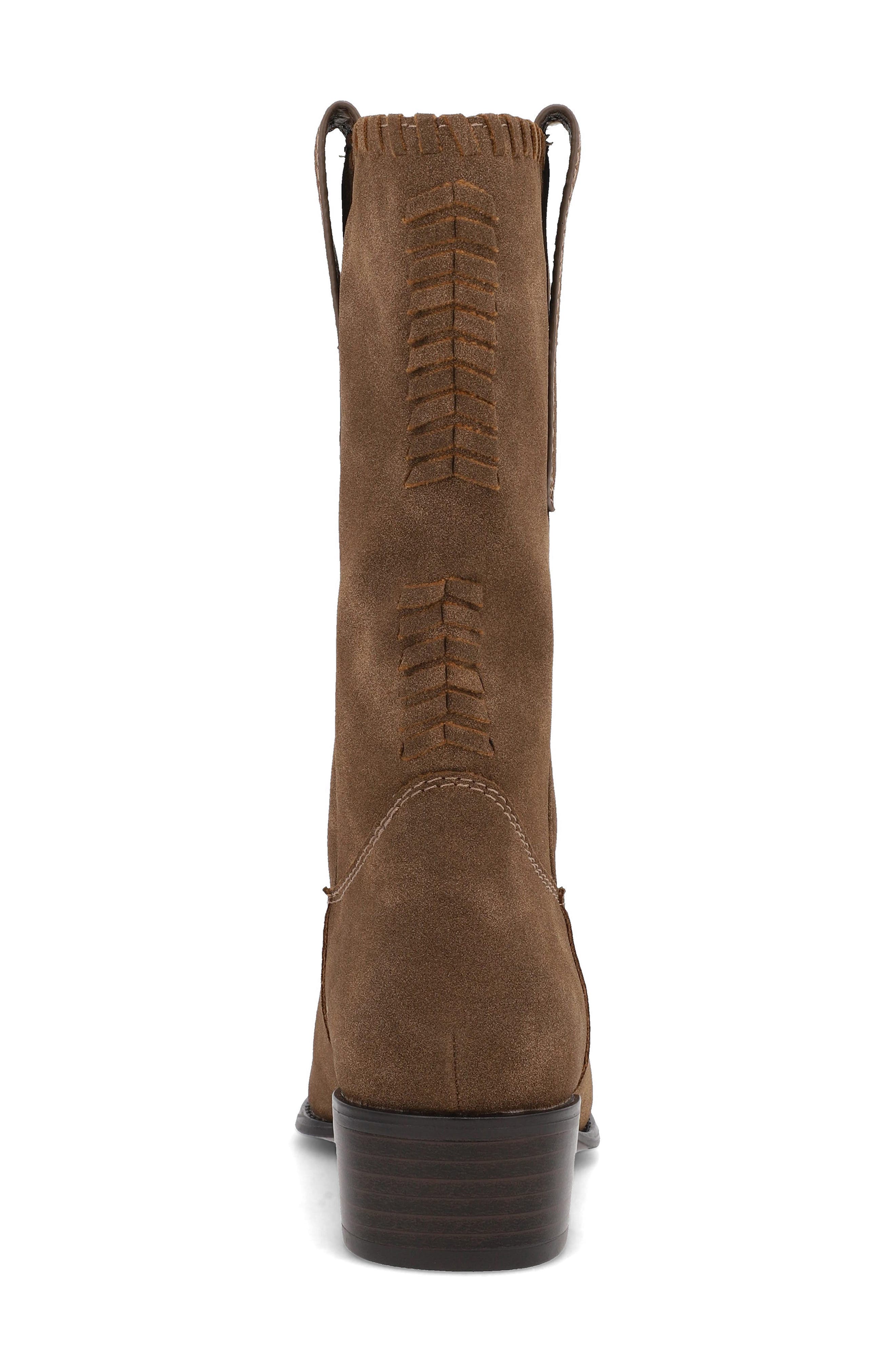 Eliseo Faux Suede Western Boot, Alternate, color, LIGHT BROWN