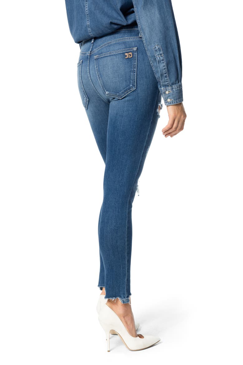 The Charlie Ripped Destroyed Hem Ankle Skinny Jeans, Alternate, color, PEARLA