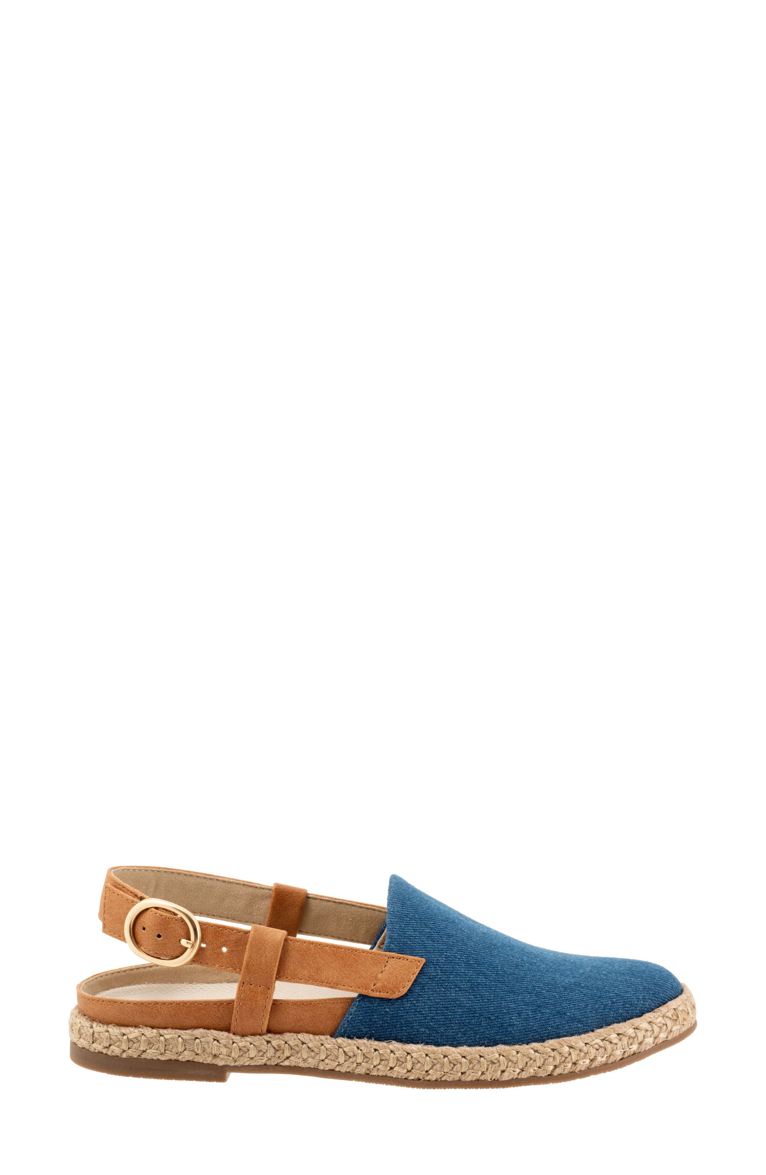 Paisley Slingback Espadrille Flat - Multiple Widths Available, Alternate, color, BLUE JEAN TEXTILE