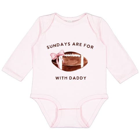 Football With Daddy Long Sleeve Bodysuit (Baby)