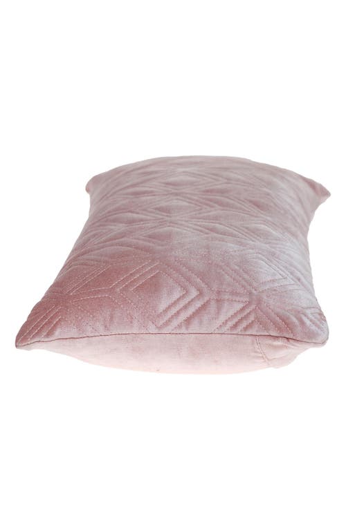 Parkland Collection Tufted Velvet Oblong Throw Pillow In Pink