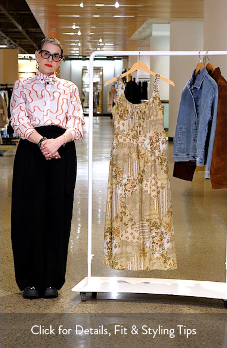 Milkmaid Print Sleeveless Maxi Dress, sales video thumbnail