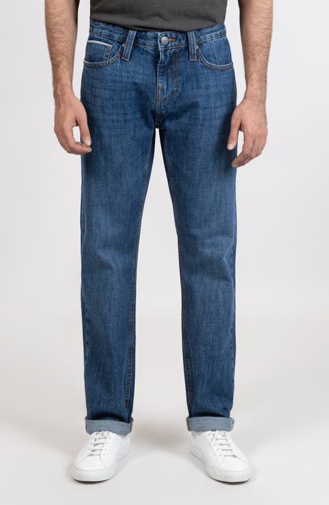Slim Straight Selvedge Stud Jeans