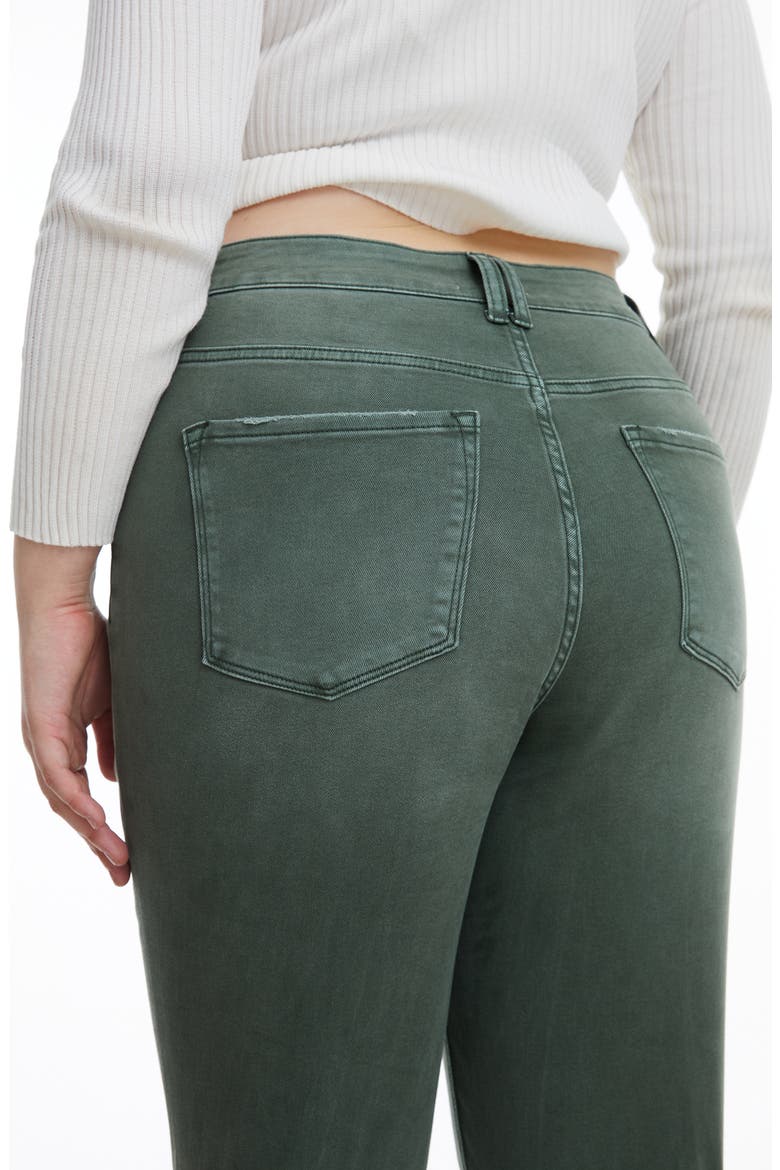 Emily High Waist Distressed Flare Leg Jean, Alternate, color, GREEN
