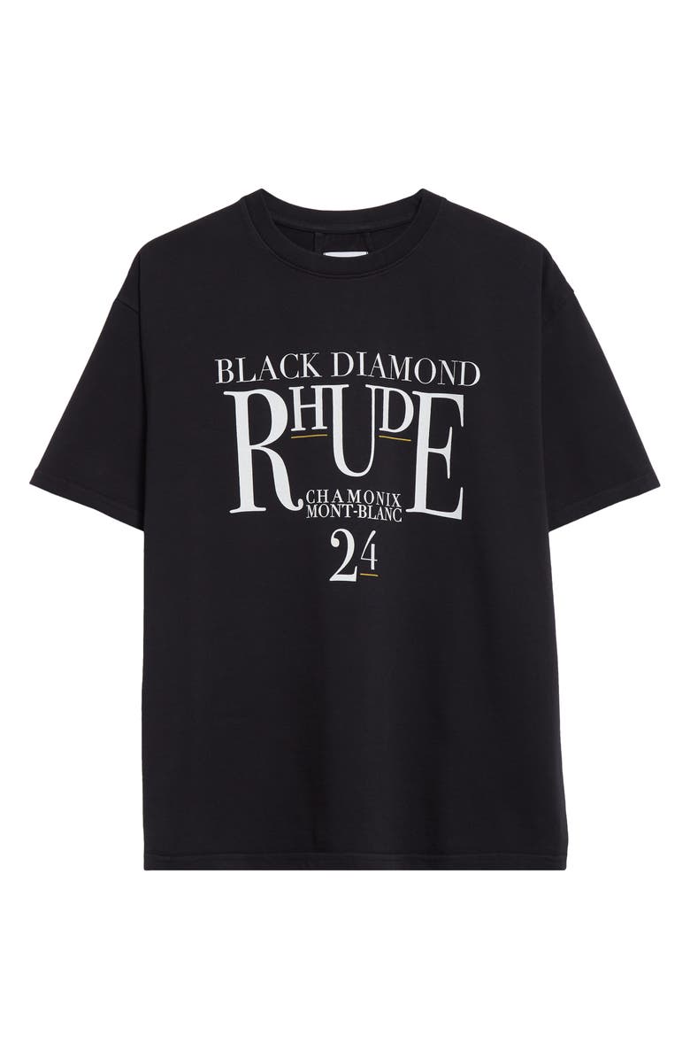 Rhude Black Diamond Cotton Graphic T-Shirt, Alternate, color,
