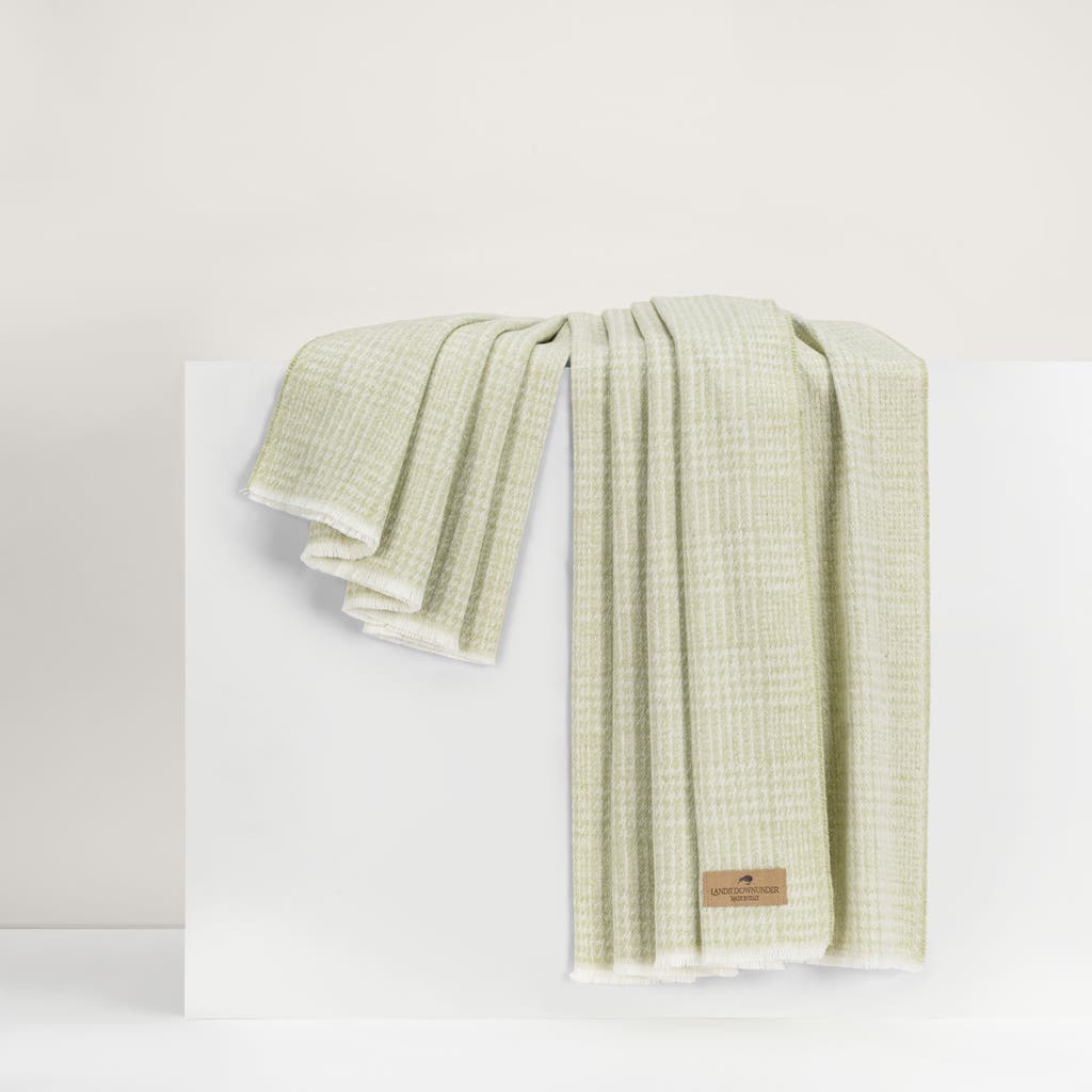 Lands Downunder Sutton Plaid Throw In Green
