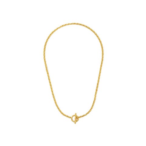 Thea Snake Chain Necklace with T-Bar