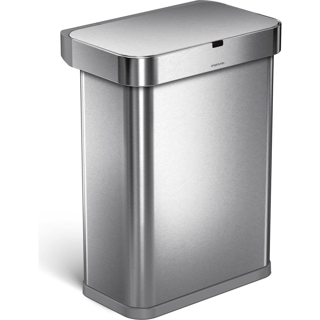 Simplehuman 58l Rectangular Sensor Can With Voice And Motion Control
