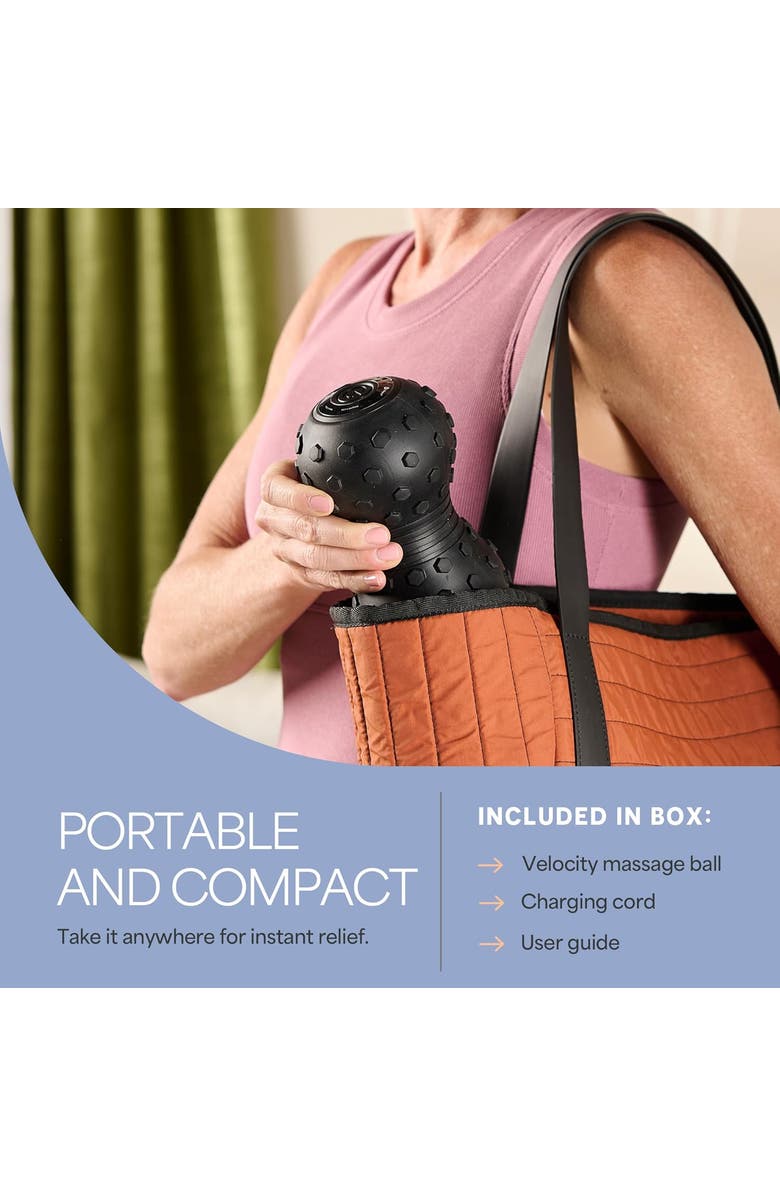 Lifepro Velocity Vibrating Peanut Massage Ball  4Speed Deep Tissue Recovery Roller, Alternate, color, Black