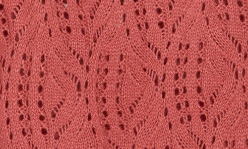 Daniel Rainn Openwork Peplum Top In Washed Rouge
