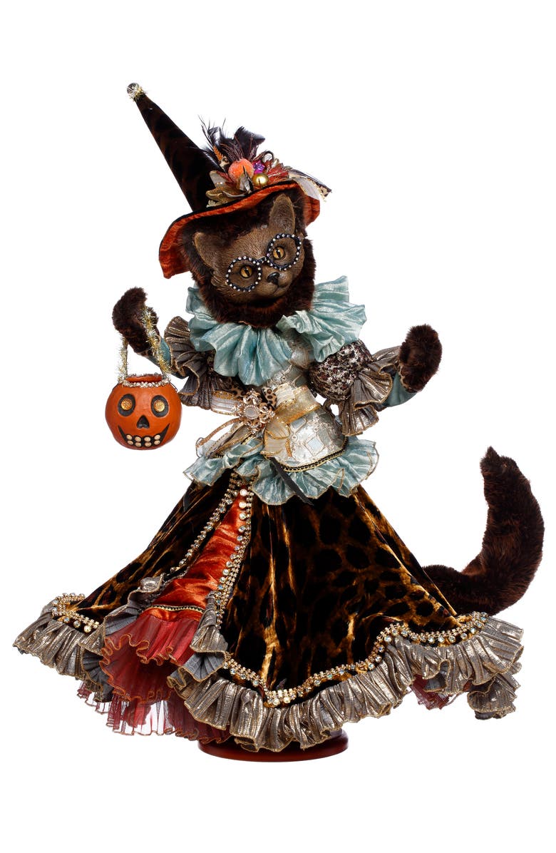 Mark Roberts Halloween Cat, Main, color, Dark Brown