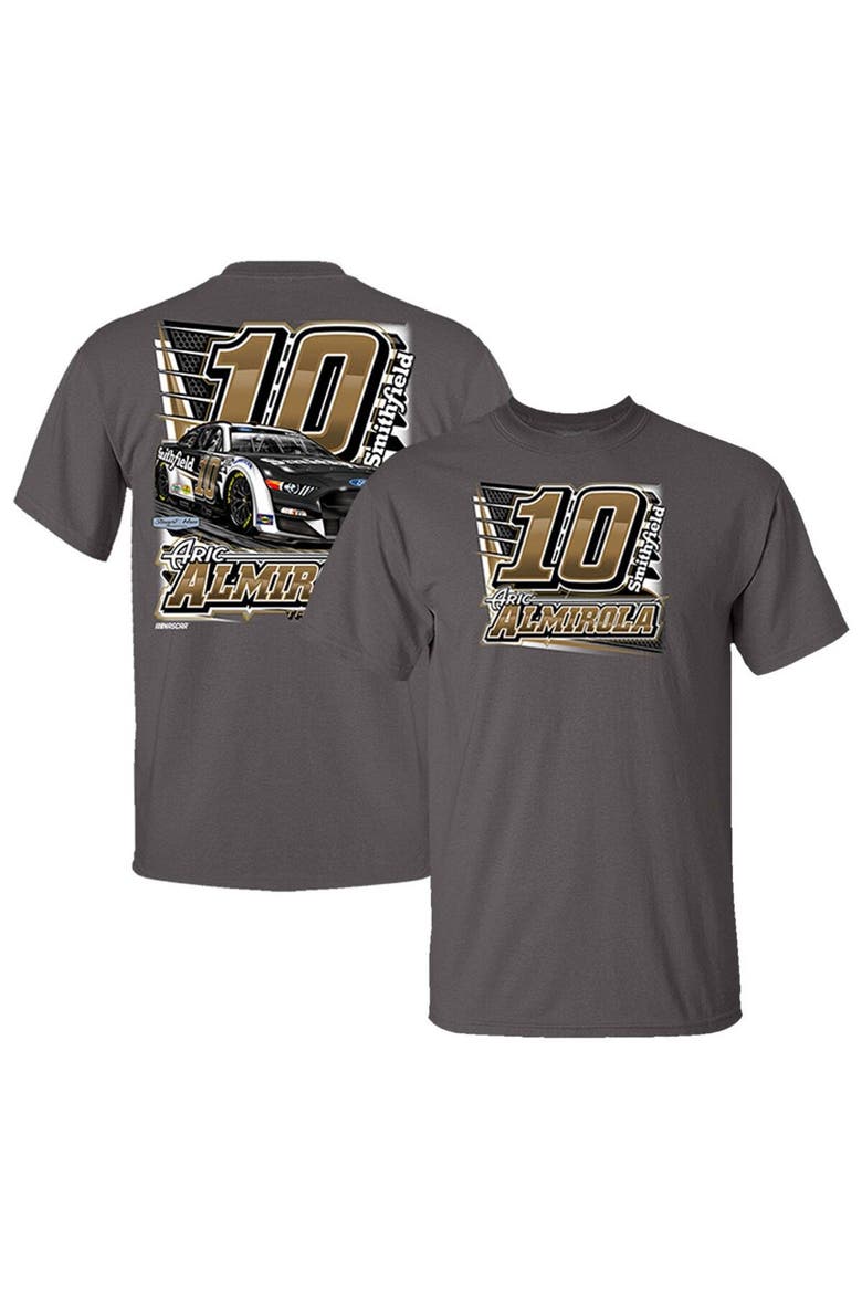 Men's Stewart-Haas Racing Team Collection Charcoal Aric Almirola Car T-Shirt, Main, color, Charcoal