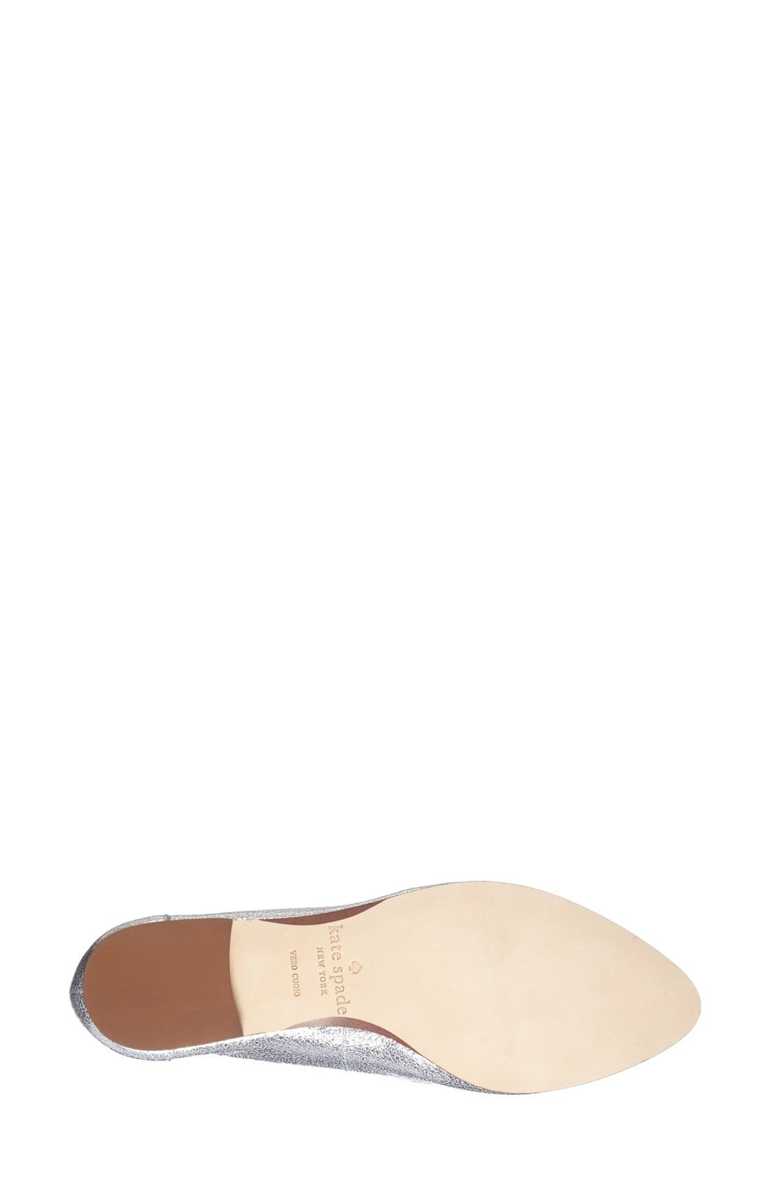 'carima' loafer flat, Alternate, color, SILVER