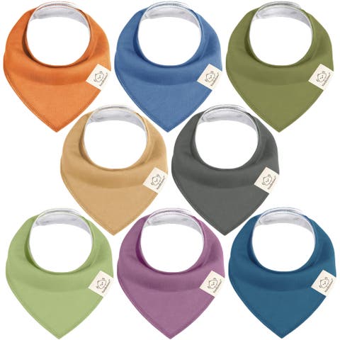 8-Pack Organic Bandana Bibs (Boy)