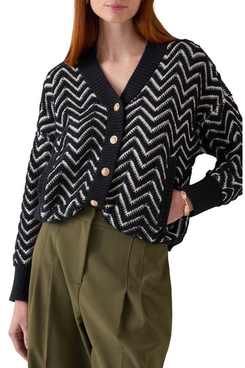 Dakota Loop Cardigan, Main, color, BLACK