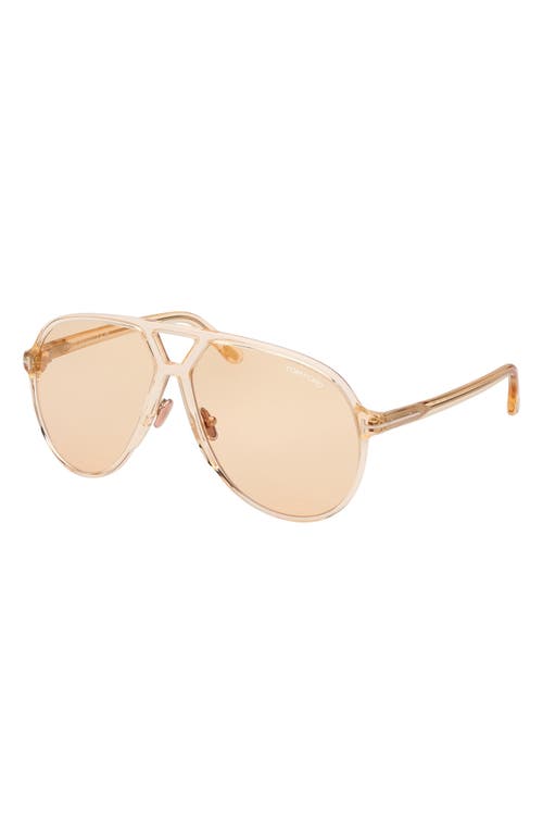 Tom Ford Bertrand 64mm Gradient Oversize Pilot Sunglasses In Brown
