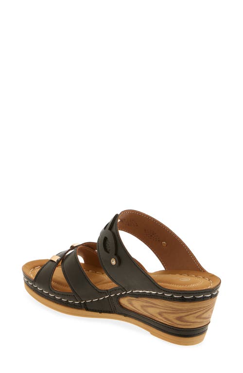 Extreme By Eddie Marc Buckle Wedge Slide Sandal