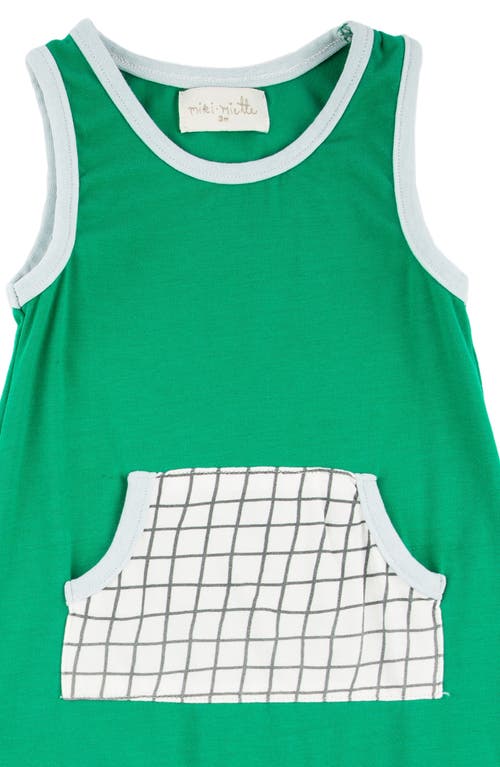 Shop Miki Miette Drew Mixed Print Tank Romper In Badminton