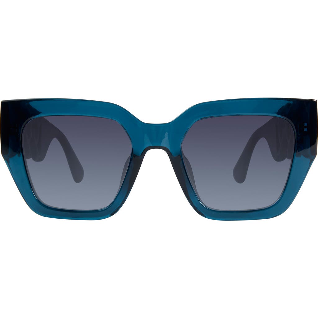 Kurt Geiger London 52mm Gradient Cat Eye Sunglasses In Blue/smoke Teal