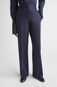 Lafayette 148 New York Gates Stretch Wool Straight Leg Pants
