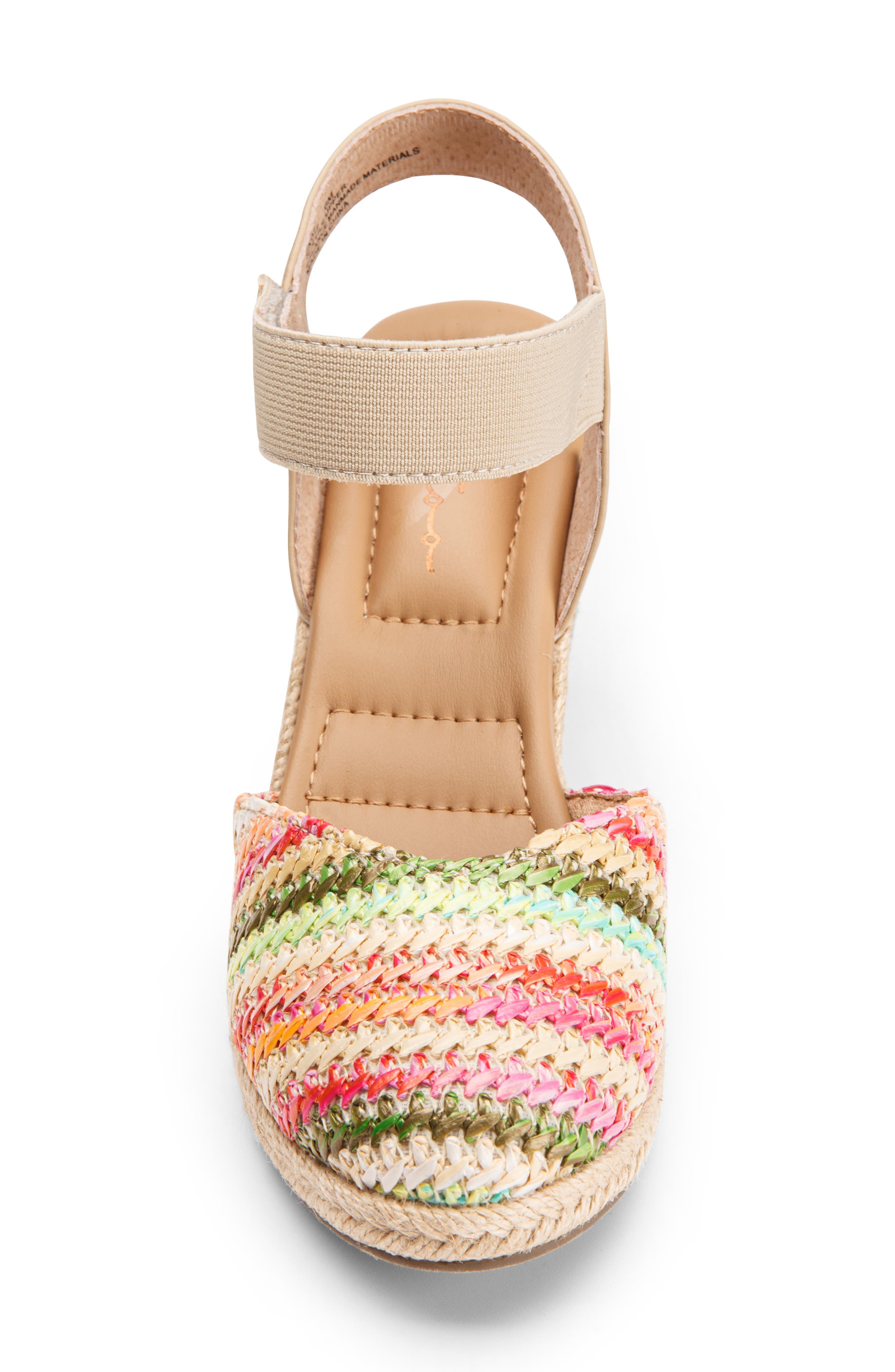 Me Too Pay Raffia Espadrille Wedge Sandal, Alternate, color, Summer Multi