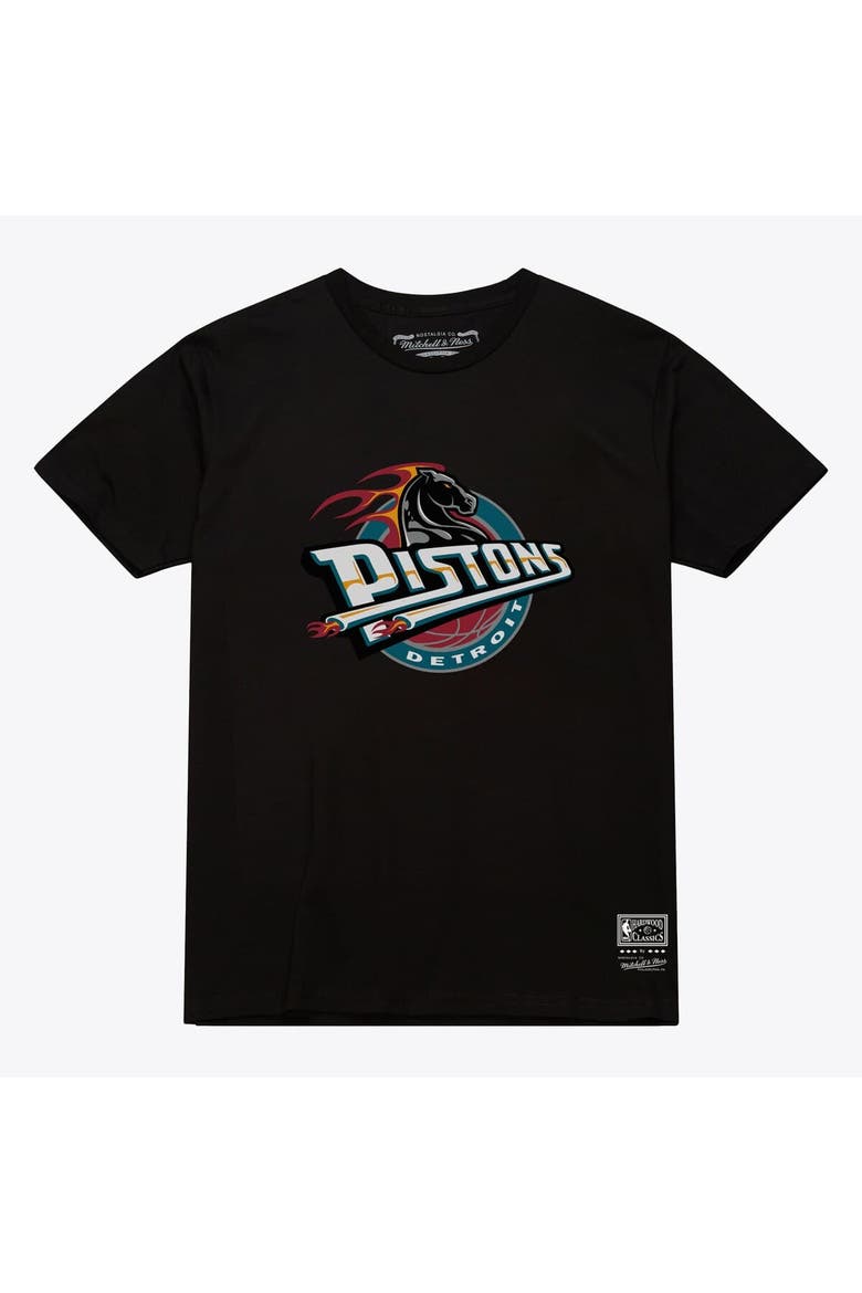 Unisex Mitchell & Ness  Black Detroit Pistons Hardwood Classics Arch T-Shirt, Main, color, Black