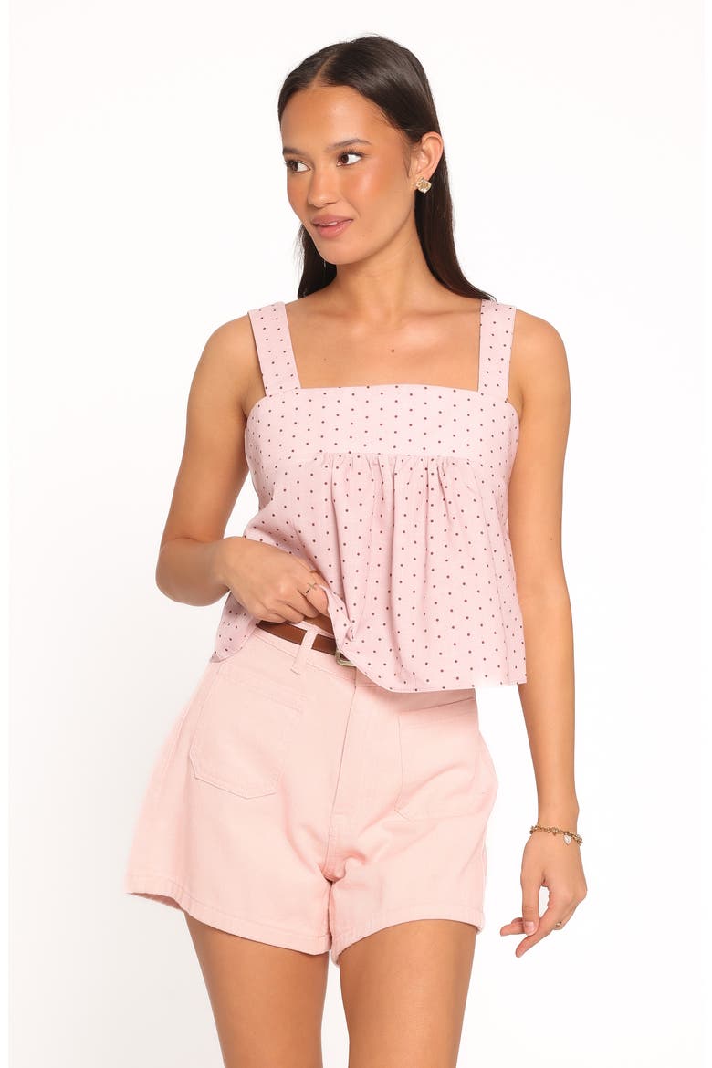 Bronti Polka Dot Square Neck Top, Alternate, color, PINK DOT
