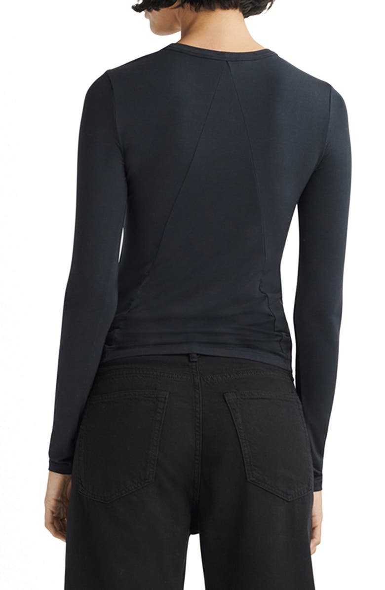 rag & bone Luca Long Sleeve Jersey T-Shirt, Alternate, color, Black