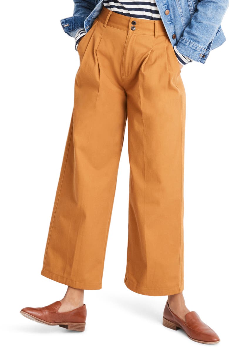 Madewell High Waist Crop Wide Leg Pants, Main, color, 