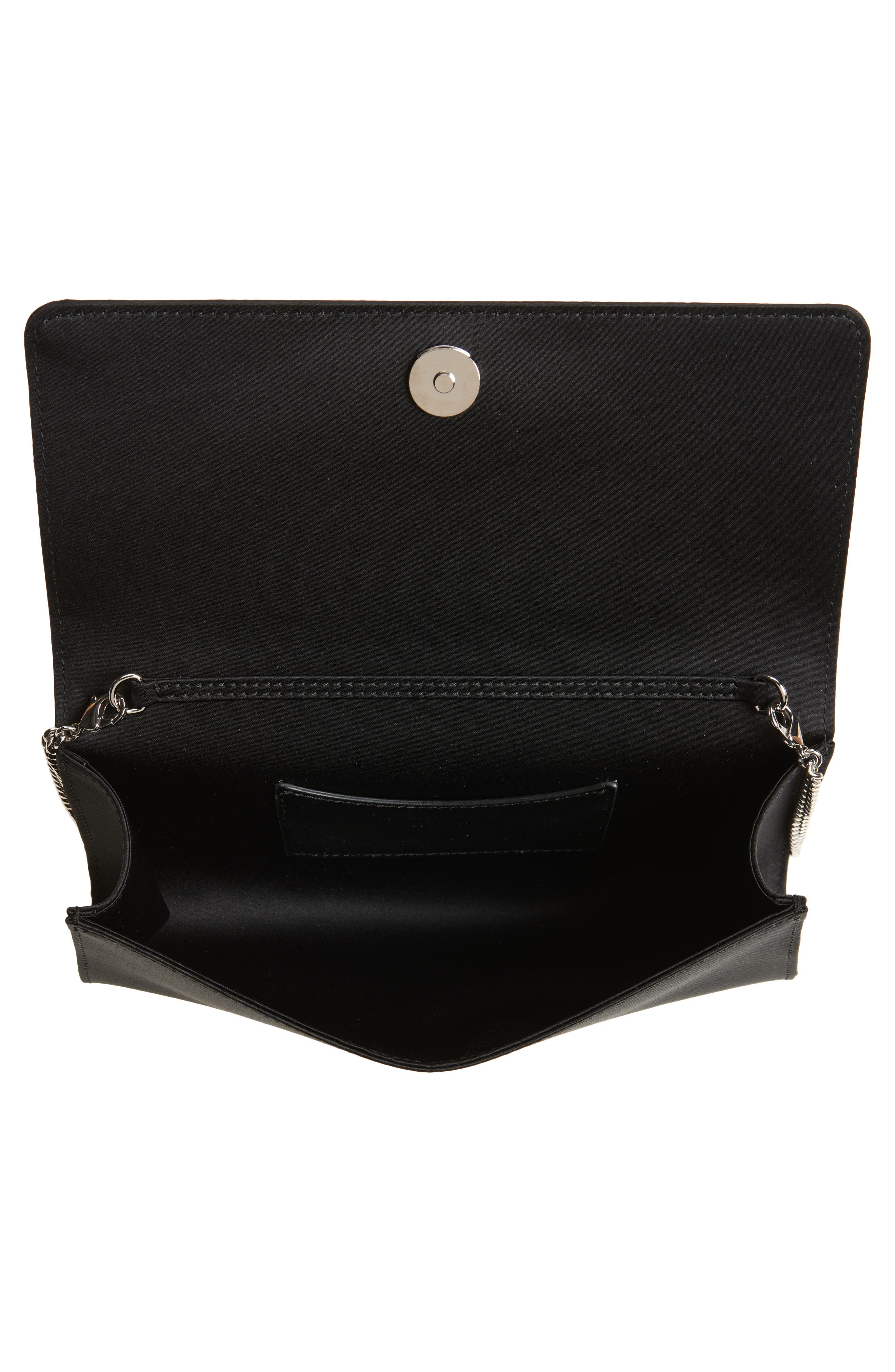 Stella McCartney Falabella Eco Satin Clutch, Alternate, color, 