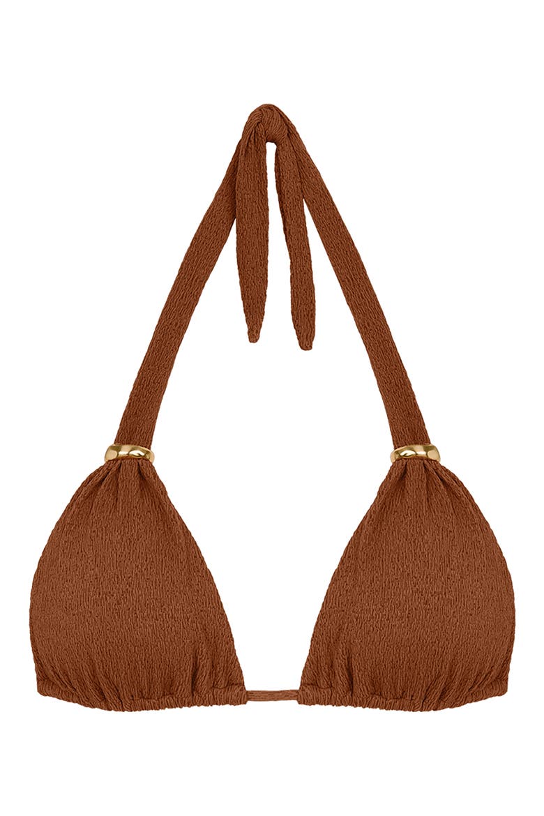 Firenze Bia Tube Bikini Top, Alternate, color, BROWN