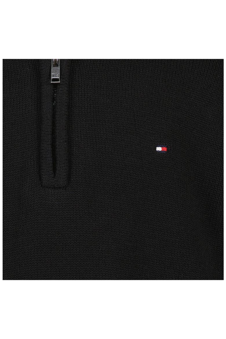 Kids' Quarter Zip Sweater, Alternate, color, BLACK