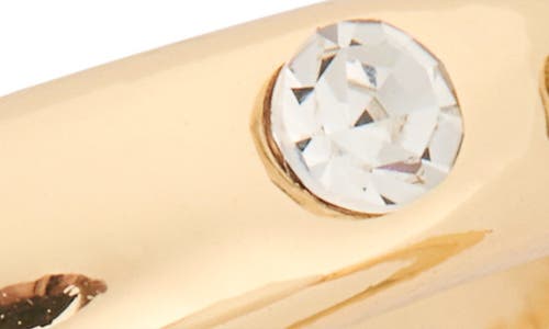 Nordstrom Rack Set Of 2 Faux Pearl & Cz Ring In Clear- White- Gold