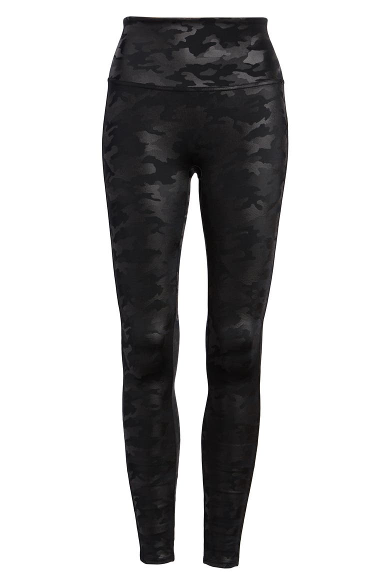 Camo Faux Leather Leggings, Alternate, color, MATTE BLACK CAMO