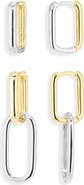 ARGENTO VIVO Set of 2 Pairs Huggie Hoop & Drop Earrings