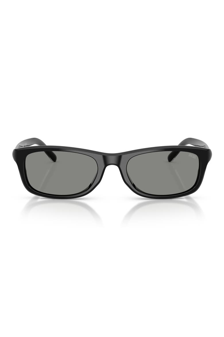 DL2018U 54mm Rectangular Sunglasses, Main, color, BLACK / GREY